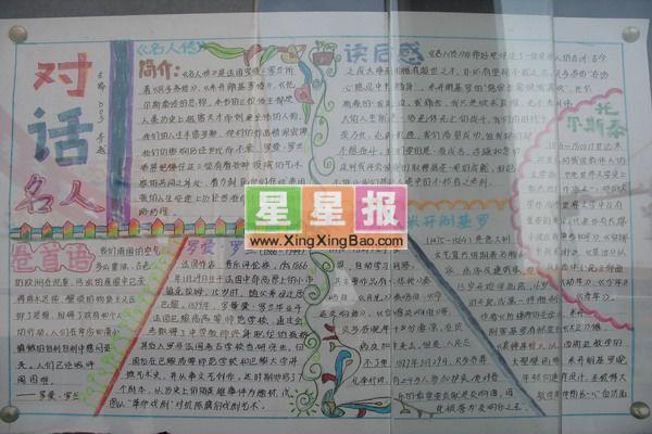 读书手抄报设计：对话名人 13张读书手抄报