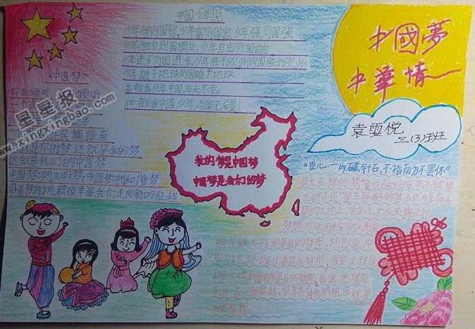 中国梦中华情手抄报图片 12张中国梦手抄报