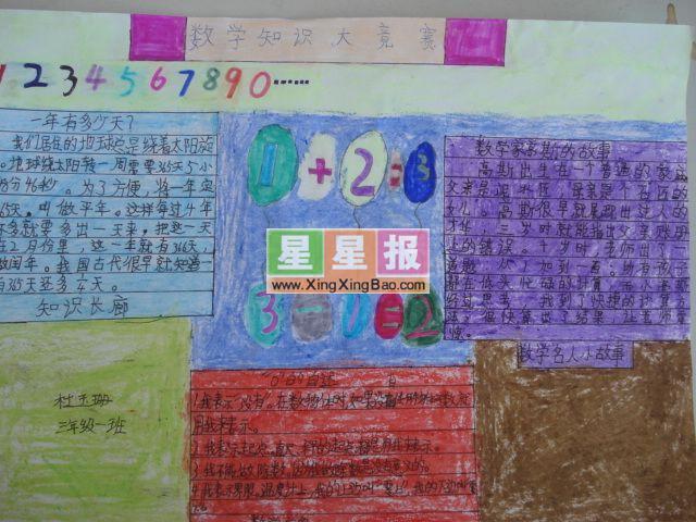 数学知识大竞赛手抄报 9张数学手抄报