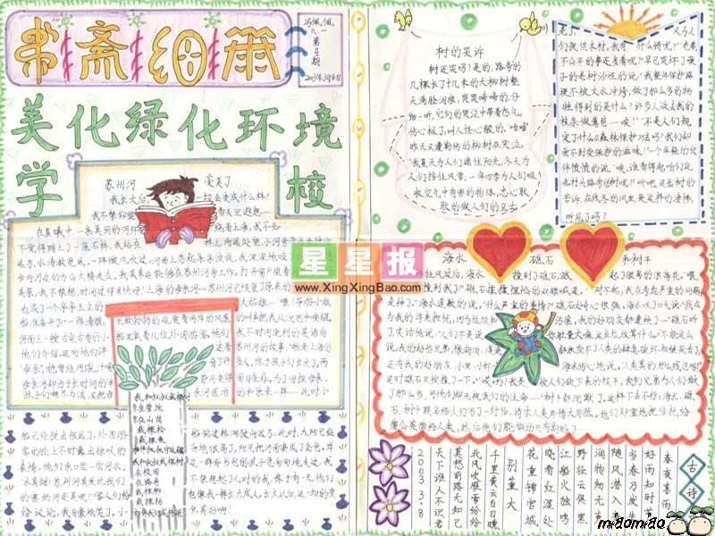 环保为题的手抄报版面设计 14张环保手抄报
