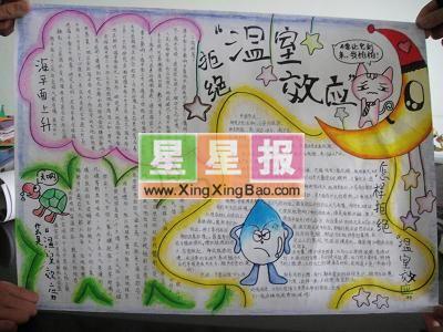 大自然手抄报_拒绝温室效应 15张大自然手抄报