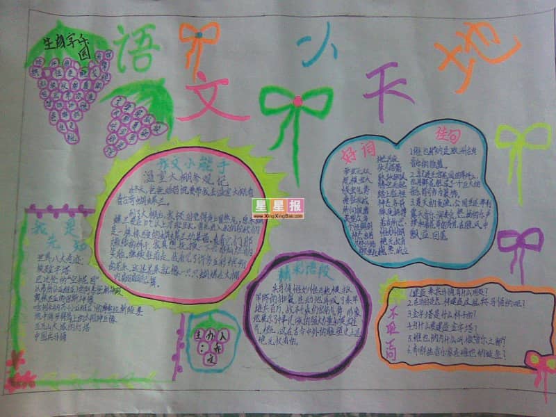 小学语文手抄报——好词佳句 16张语文手抄报