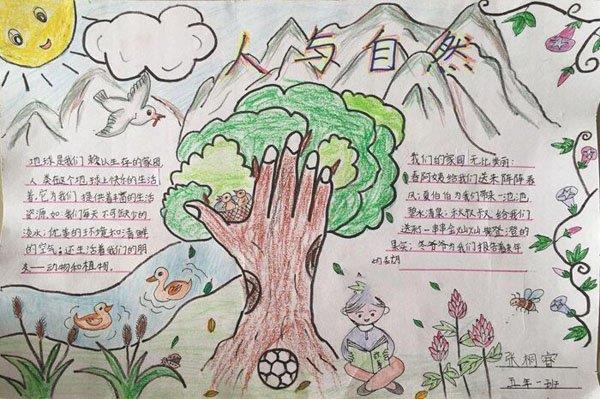 关于大自然的手抄报，人与大自然 13张大自然手抄报