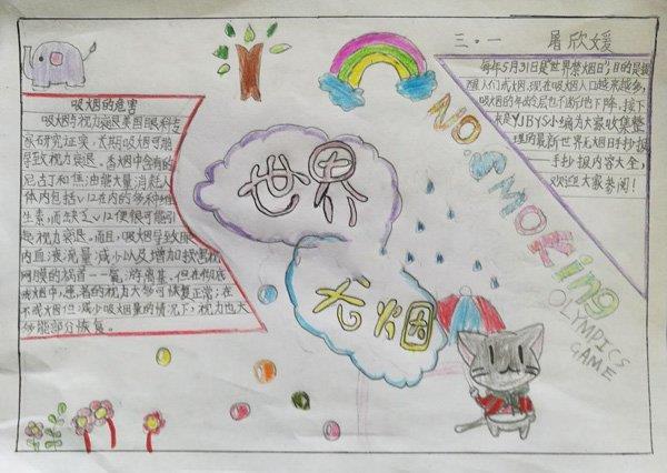 世界无烟日手抄报图片，吸烟的危害 13张无烟日手抄报