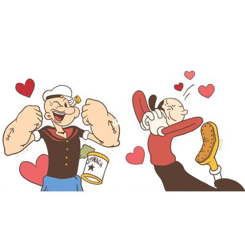 大力水手情侣头像 大力水手的情头 16张