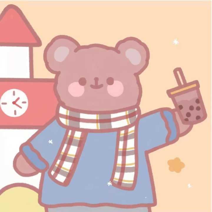 2023可爱卡通版情头图片|熊兔情侣头像一对两张 10张