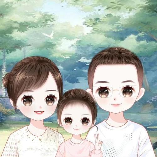 一家三口微信头像女孩 一家三口人微信头像图片 20张