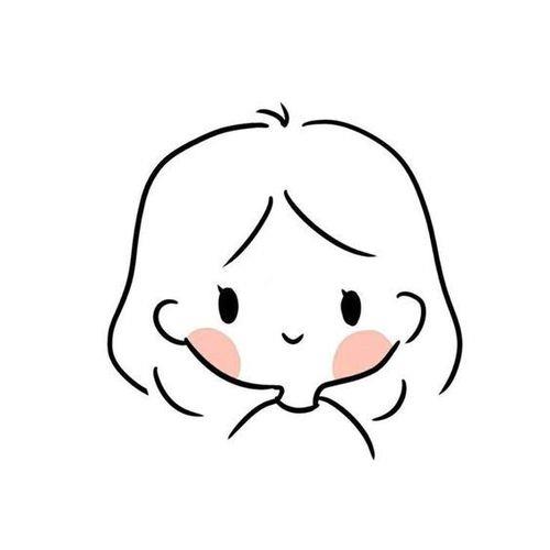 女生头像简笔画可爱卡通 女生头像简笔画可爱图片大全 20张