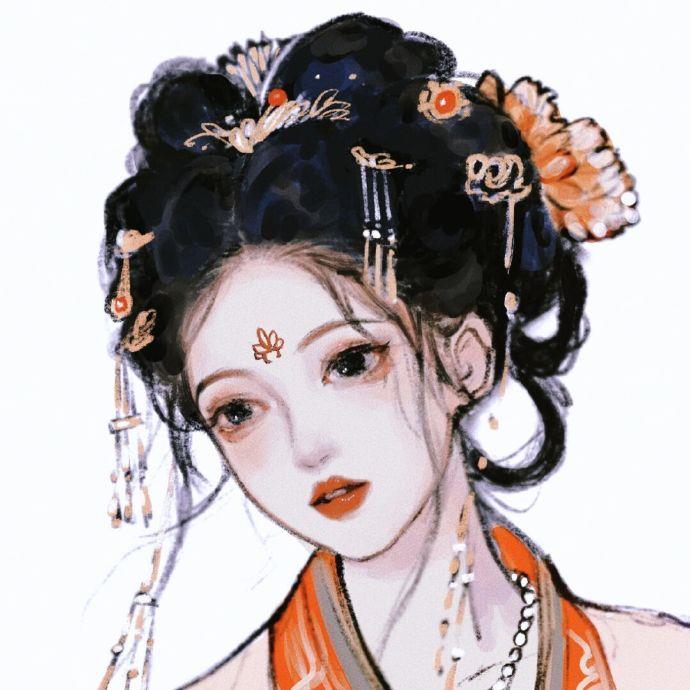 女生专用头像古风动漫|一眼惊艳的古风美人绘画图片 18张