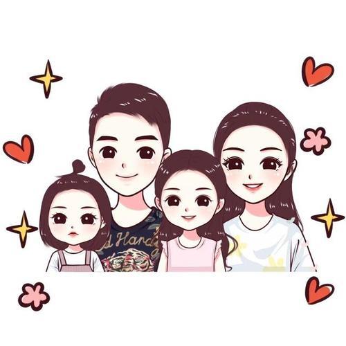 一家四口两个女儿的微信头像 微信一家四口俩女儿头像图片 20张