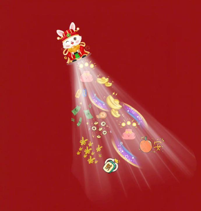 新年背景图2023可爱|2023兔年好运头像图片 9张