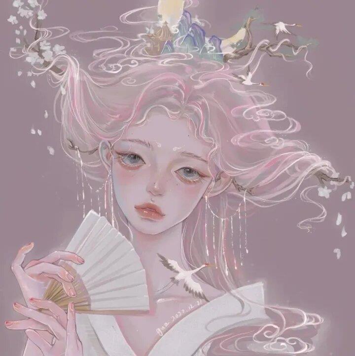 第一眼就被惊艳的动漫头像女ins高级质感图片2023新款 8张