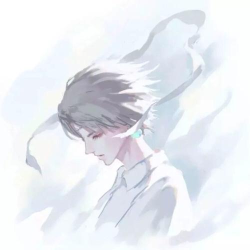 白色男头动漫头像图片 帅气男白色头发图片 20张