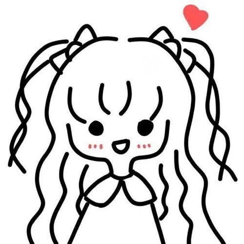 头像简笔画女生图片可爱 头像图片女生简笔画 10张