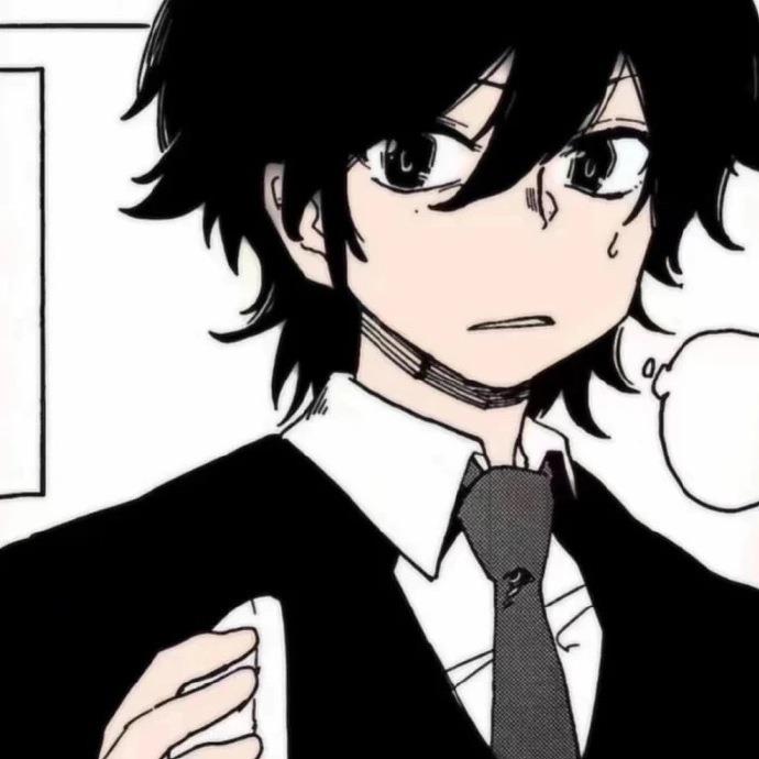 黑白情头动漫一男一女分开 漫画情头一人一张黑白 10张