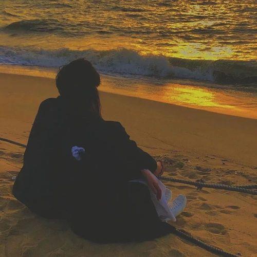 情侣头像夕阳一男一女 情侣头像夕阳一男一女图片真人 20张