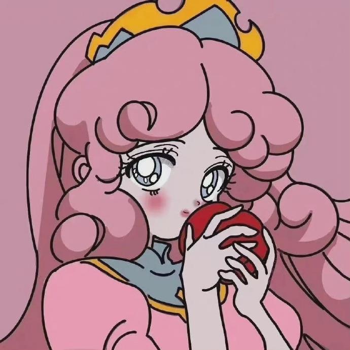 可爱的动漫粉色系女生微信头像图片大全2022最新版 8张