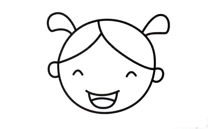 小女孩头部简笔画 小女孩头部简笔画图片大全头像 20张